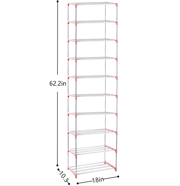 Shoe rack without cover